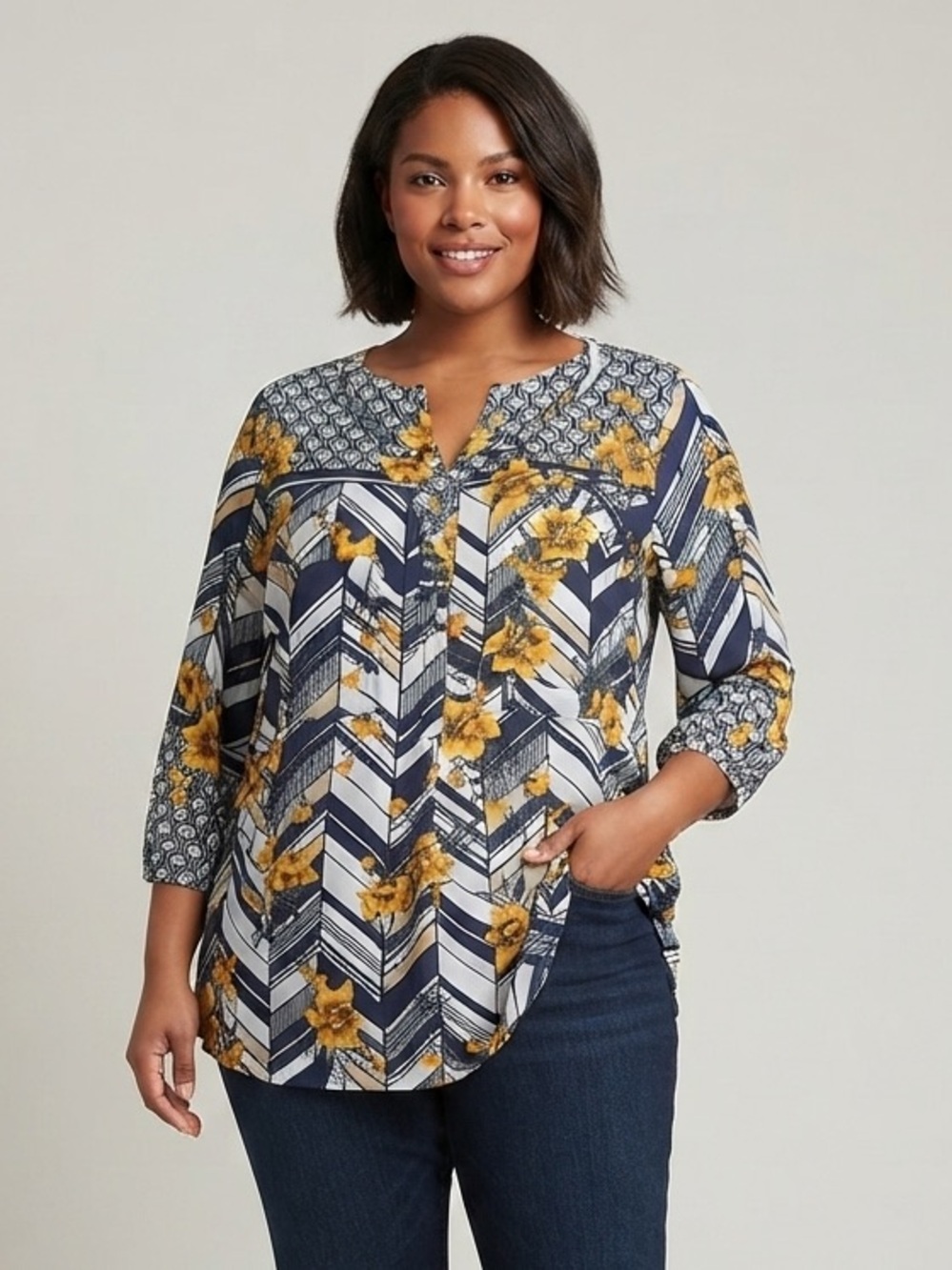Fig & Flower Tunic Top